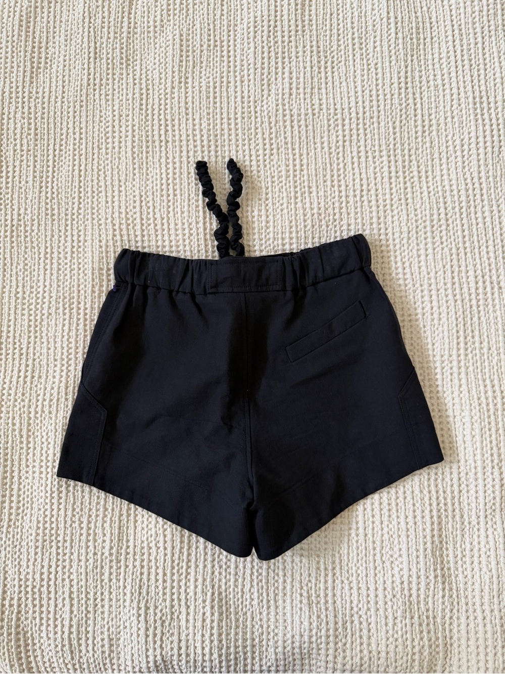 Ganni Black Athletic Drawstring Shorts - Picture 2 of 4